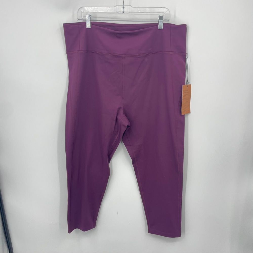 NWT‎ Girlfriend Collective 6X Plum Purple Compressive High Rise Leggings 4008